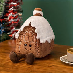 Christmas Gingerbread Man Wreath & Plush Toy for Holidays