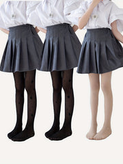 3pcs Girls' Pantyhose Leggings Butterfly Jacquard Slim Footed Legging