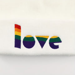 LGBT Love Rainbow Embroidered Beanie Knit Skull Cap Warm Hat