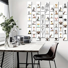 50pcs Animal Postcard Wall Collage Kit for Teen Girls College Dorm Room Decor