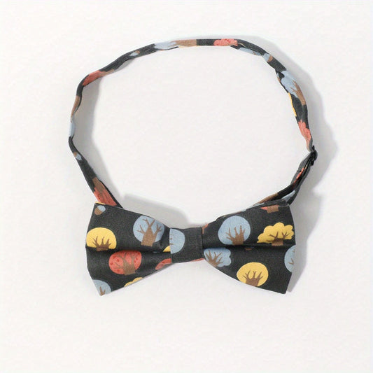 Colorful Forest Pattern Bow Tie for Boys and Children