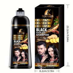 Gray Hair Instant Dye Shampoo 420ml Natural Long-Lasting Coloring
