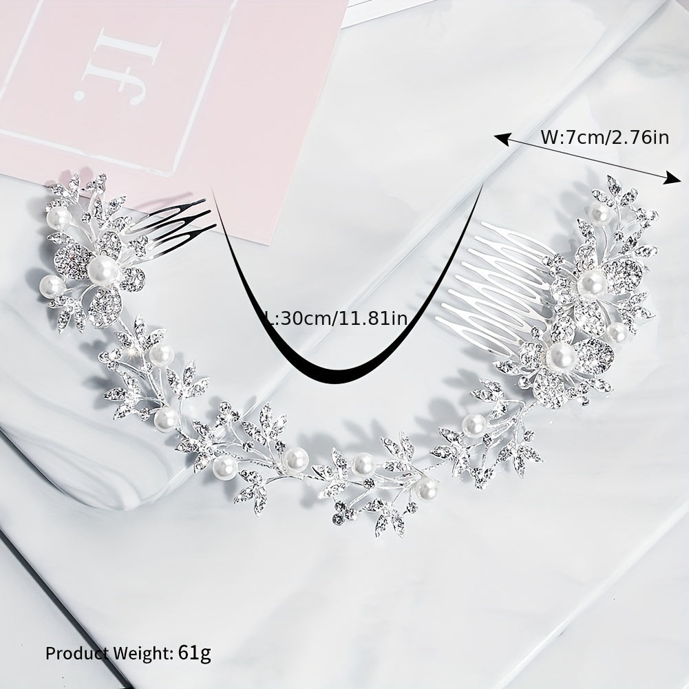 Butterfly & Pearl Hair Comb Bridal Wedding Headwear