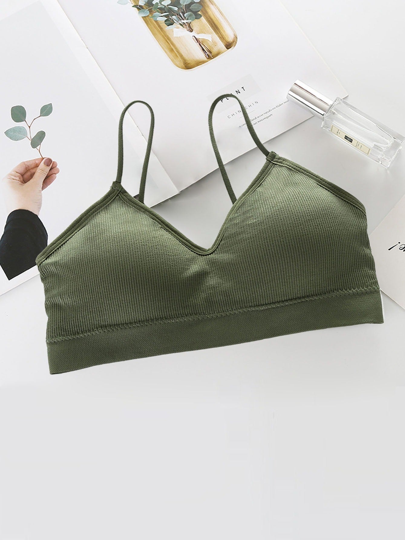 3pcs Solid Cross Back Seamless Sports Bra for Girls 10-14 Years