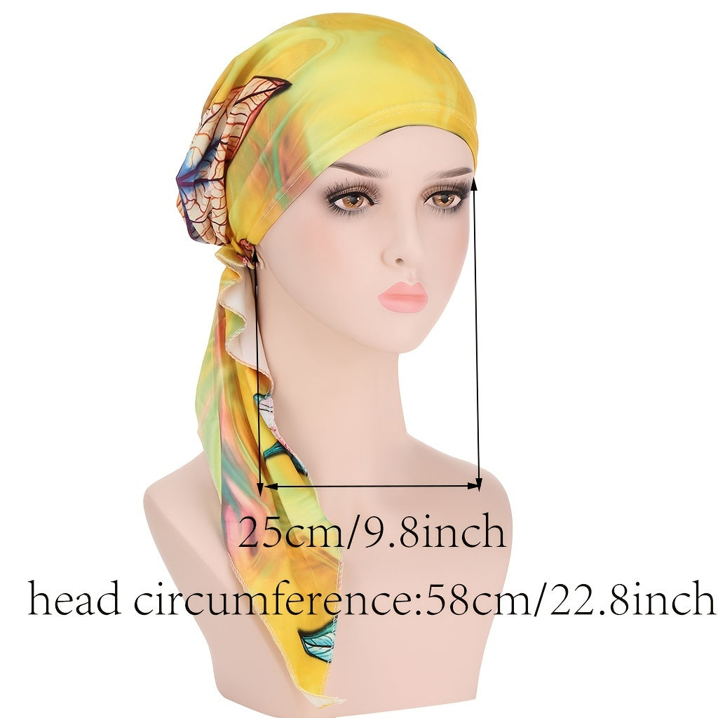 Floral Turban Cap Bandana Head Wrap For Women Girls