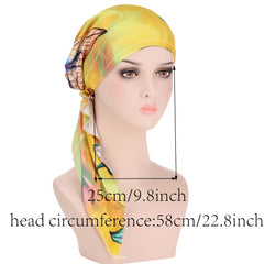 Floral Turban Cap Bandana Head Wrap For Women Girls