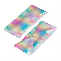 Pastel Rainbow Headband Non Slip Hairband Iridescent Purple Pink Green Teal