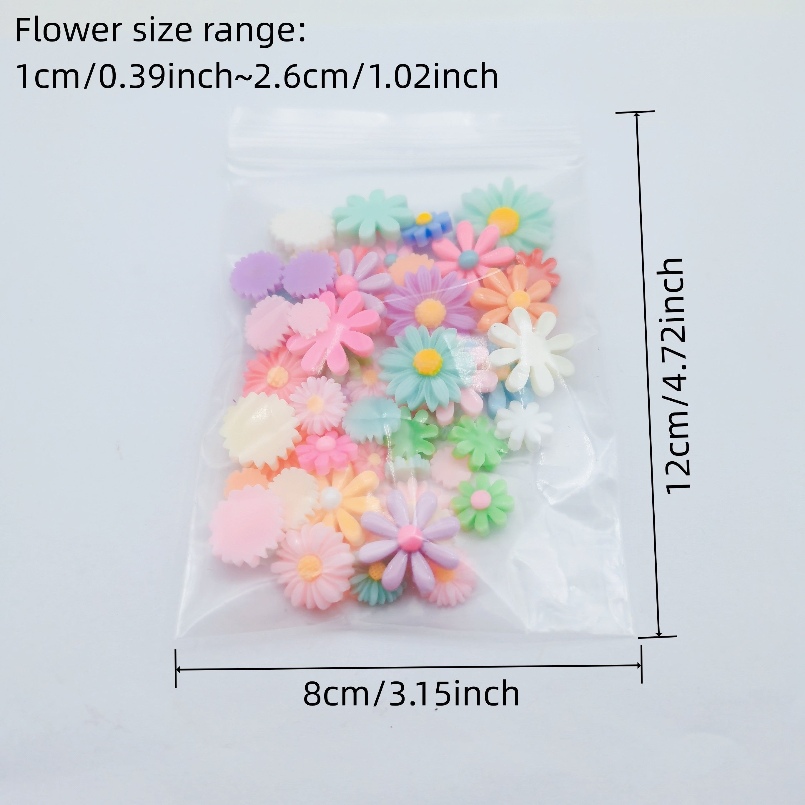 50pcs Flower Resin Daisy Sunflowers Cabochons DIY Scrapbooking