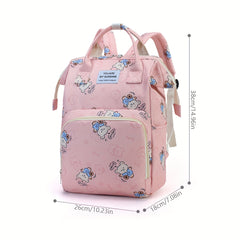 Large Diaper Backpack with Insulated Pocket Pink