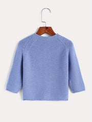 Girls Long Sleeve Button Down Knit Cardigan Casual Sweater Coat