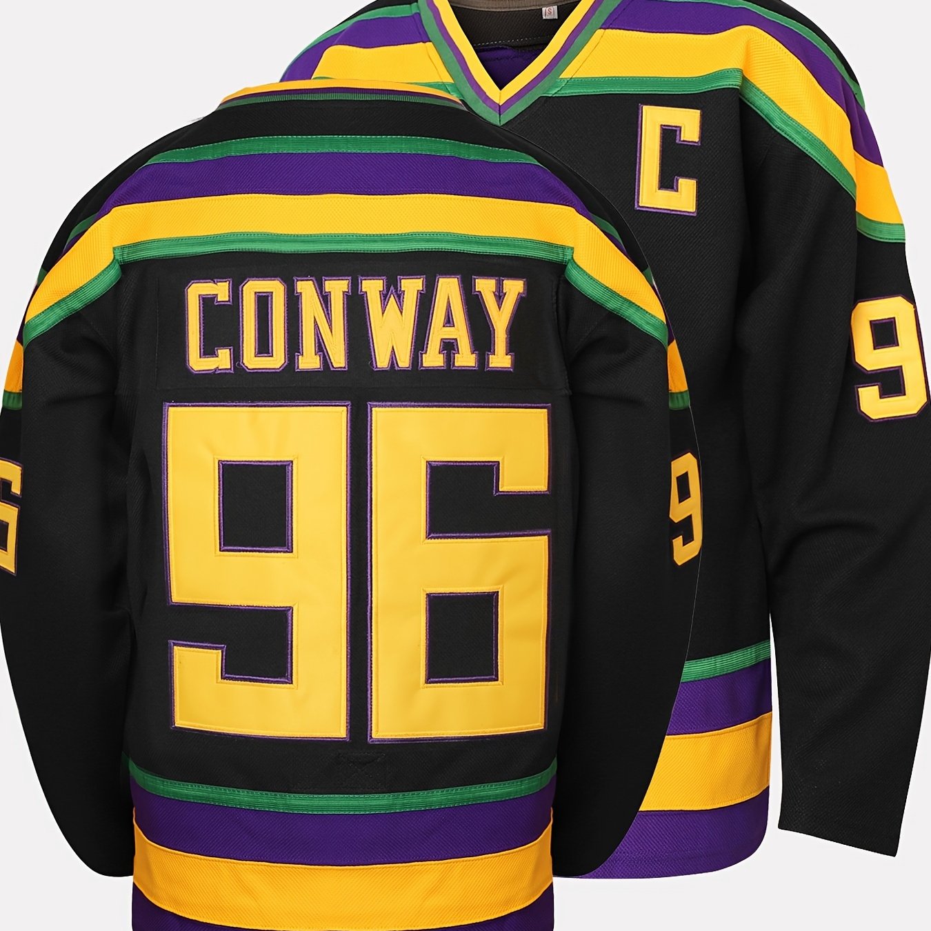 Men's Long Sleeve Hockey Jersey 96 Duck Embroidered Sweatshirt