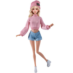 Doll Outfit Jacket Shorts Hat Shoes 29 Pcs Set for Girls' Toys Doll