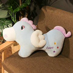 Pastel Green Pink Unicorn Plush Toy - Emotional Healing Gift for Teens & Adults