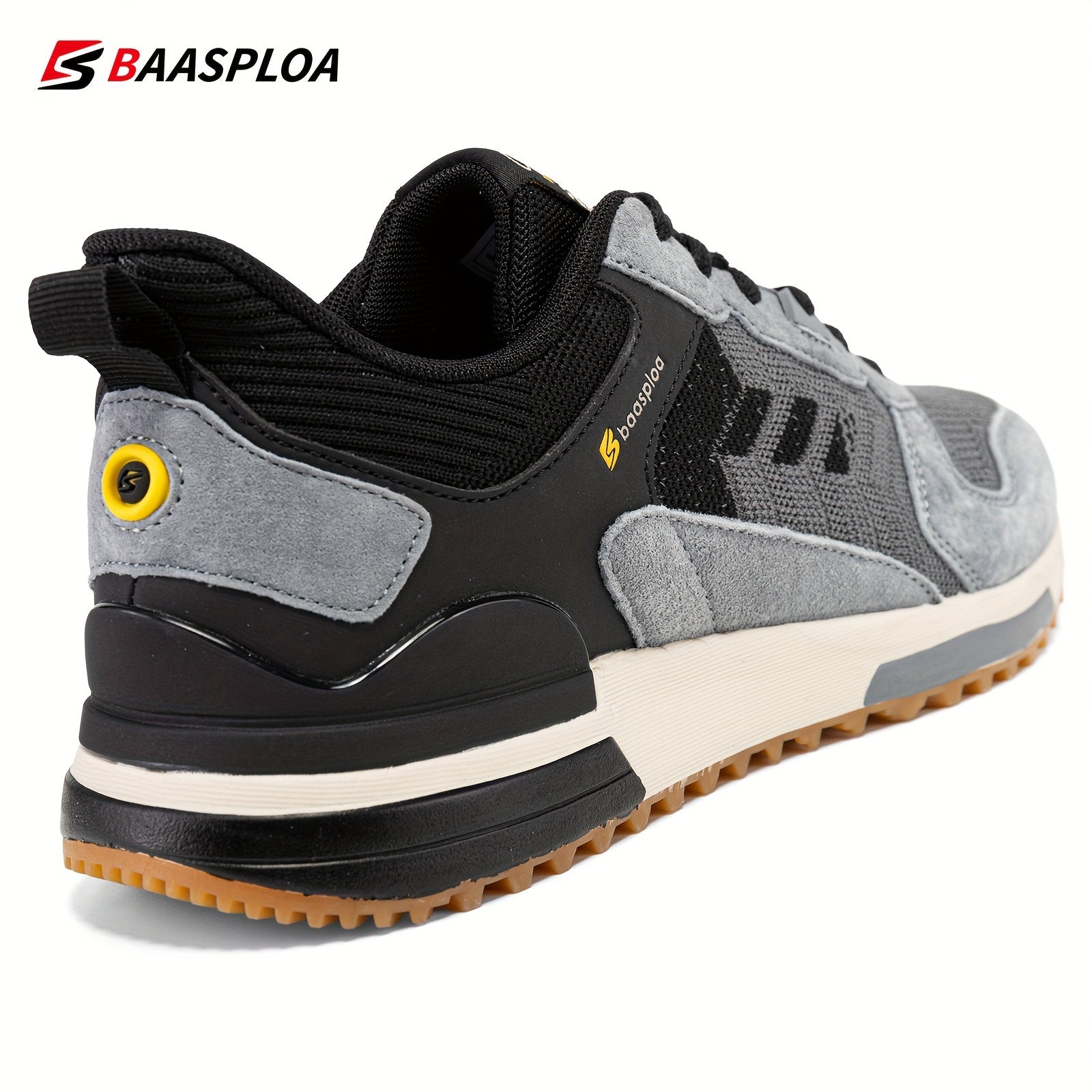 Baasploa Men's Vintage Sneakers Non Slip Lace Up Casual Shoes