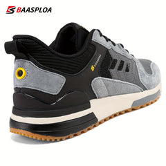 Baasploa Men's Vintage Sneakers Non Slip Lace Up Casual Shoes