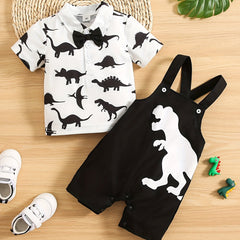 Baby Boy Dinosaur Suit Short Sleeve Overall Pants