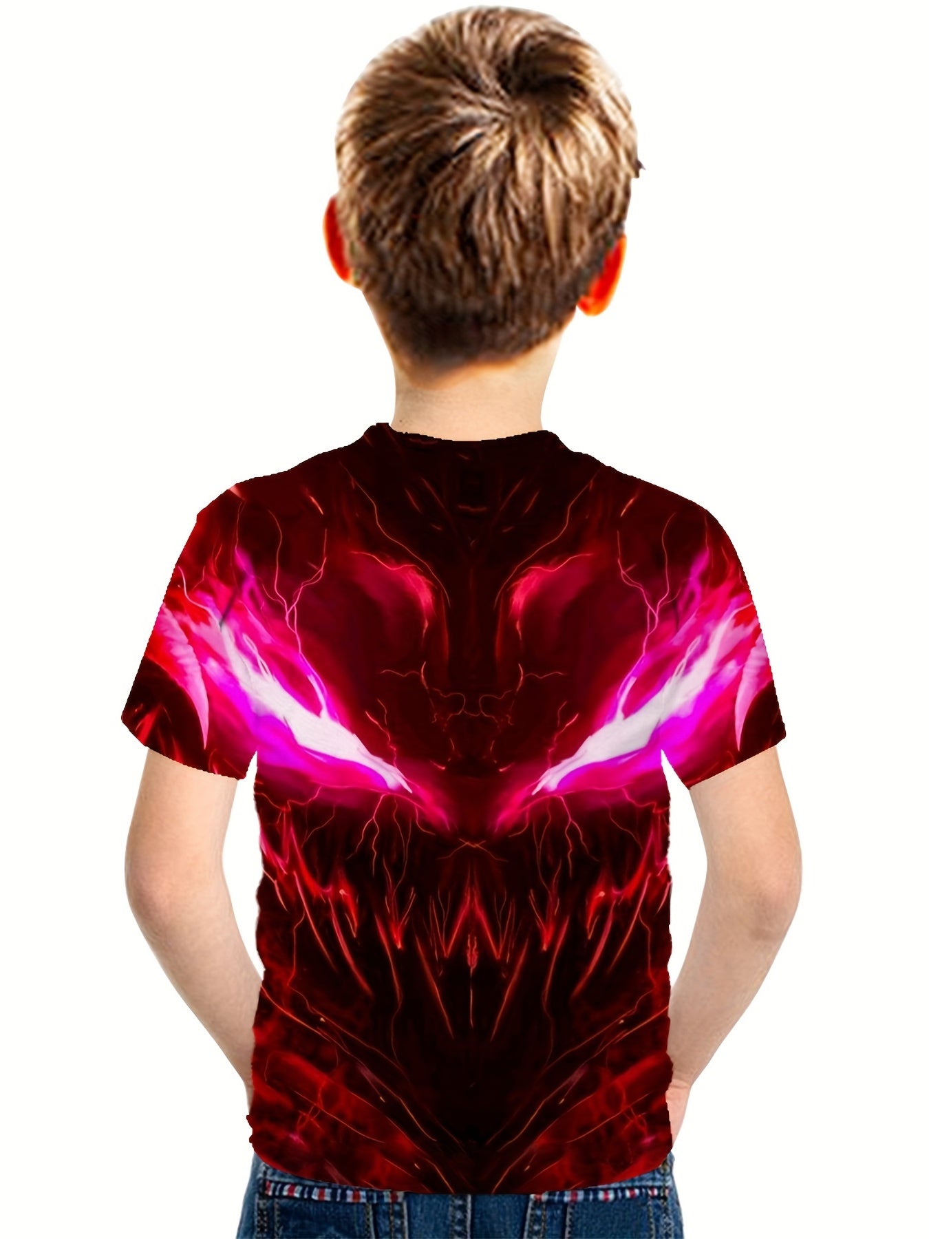 Demon Pattern Kid's T shirt Halloween Style Short Sleeve Top