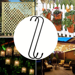 6 Heavy Duty Long S Hooks for Hanging Plant Kitchenware Utensils Pergola Closet