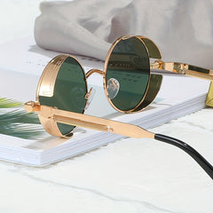 Steampunk Round Sunglasses UV400 Sun Shades