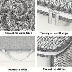 Large Capacity Storage Bag With Handles Portable Non-woven Clothes Storage Bag