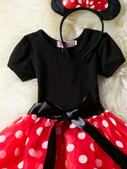 Polka Dot Puffy Tutu Play Dress for Toddler Girls