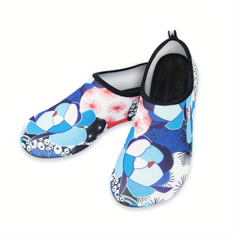 Floral Pattern Water Shoes for Kids & Adults - Quick Dry Non Slip Lightweight