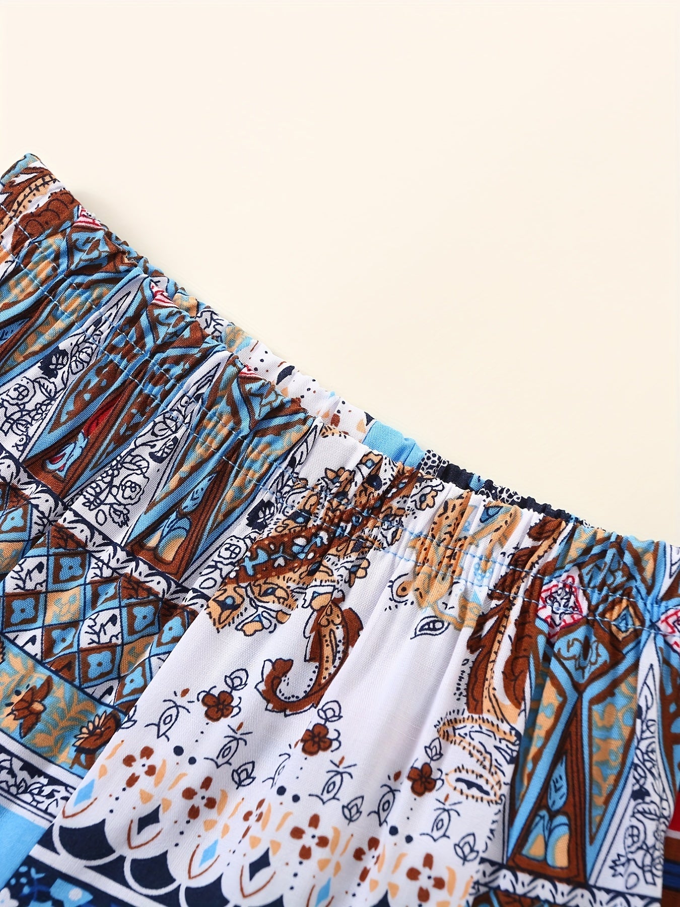 Girls Ethnic Style Summer Rayon Casual Ankle Pants