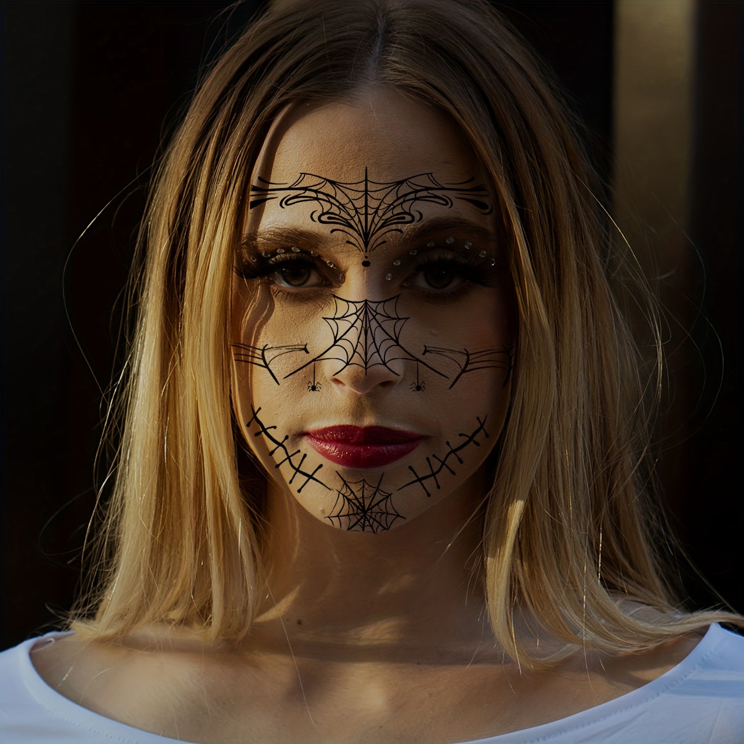 Spider Web Temporary Tattoo Stickers for Halloween Party