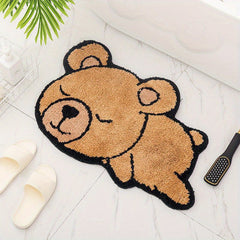 Cartoon Animal Cashmere Doorway Rug 40x60cm