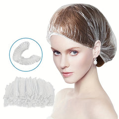 50pcs Disposable Shower Cap Waterproof Elastic Shower Cap