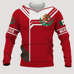 Mexico Eagle Print Hoodies For Men Comfy Pullover