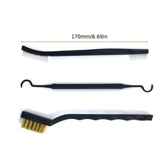 Car Detailing Cleaning Tool Set with Wire Brushes and Nylon Picks