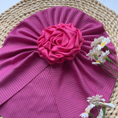 Baby Girls Flowers Decor Cap Soft Hair Wrap Head Accessories