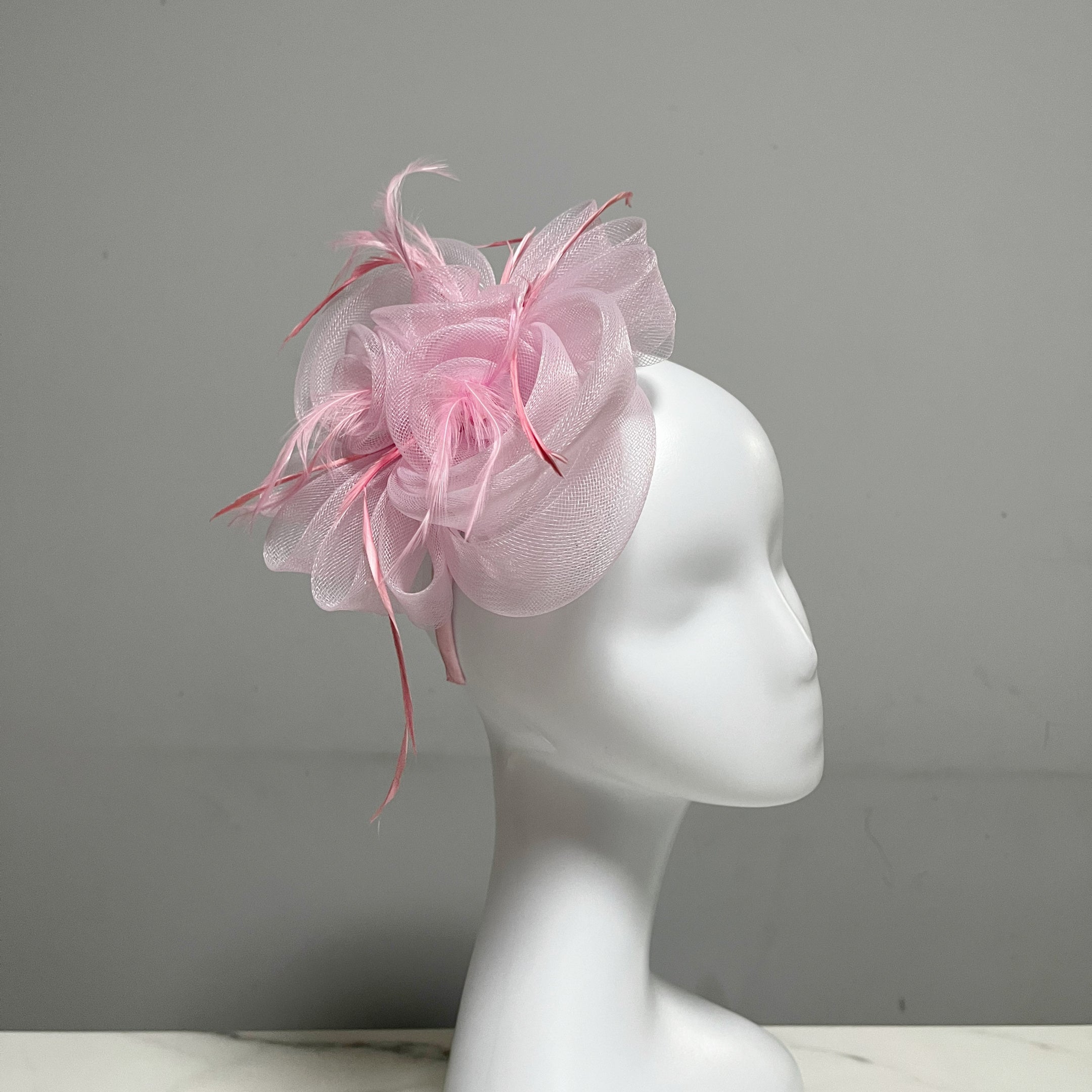 Mesh Flower Headband Faux Feather Hair Accessories
