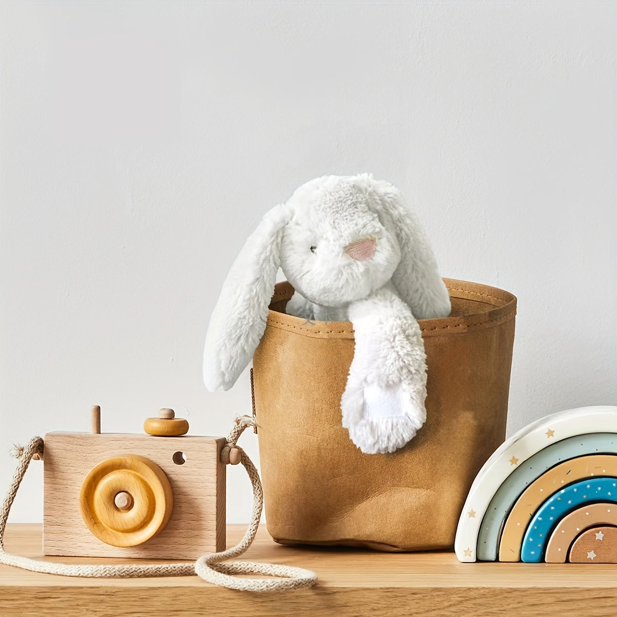 Fluffy Bunny Baby Stuffy Blanket Soother Office Bed Sofa Plane Blanket