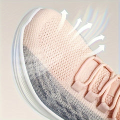Women's Gradient Thick Sole Running Shoes Lightweight Shock Absorption