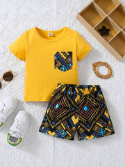 Boys' Casual T-shirt & Shorts Set for Summer