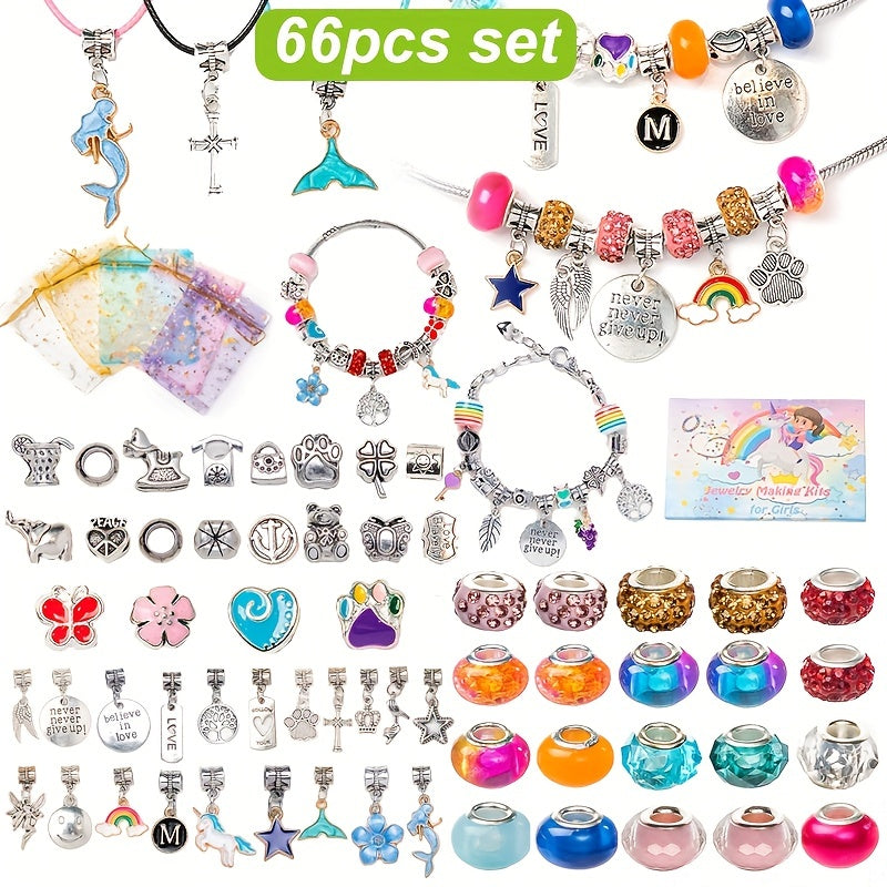 DIY Jewelry Making Kit 162pcs Women's Bracelet Necklace Girls' Jewelry Accessori
