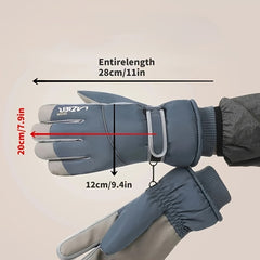 Windproof Anti Slip Winter Ski Gloves Men Warm Touch Screen Compatible