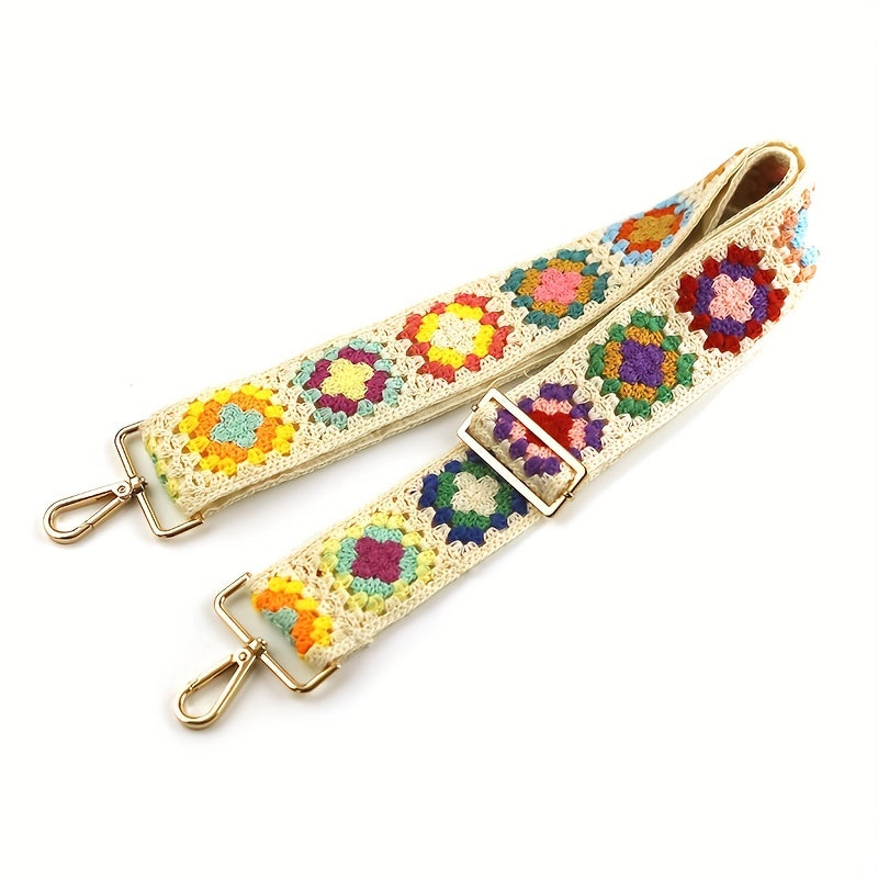 Crochet Flower Purse Straps Replacement Crossbody Strap Women Guitar Strap