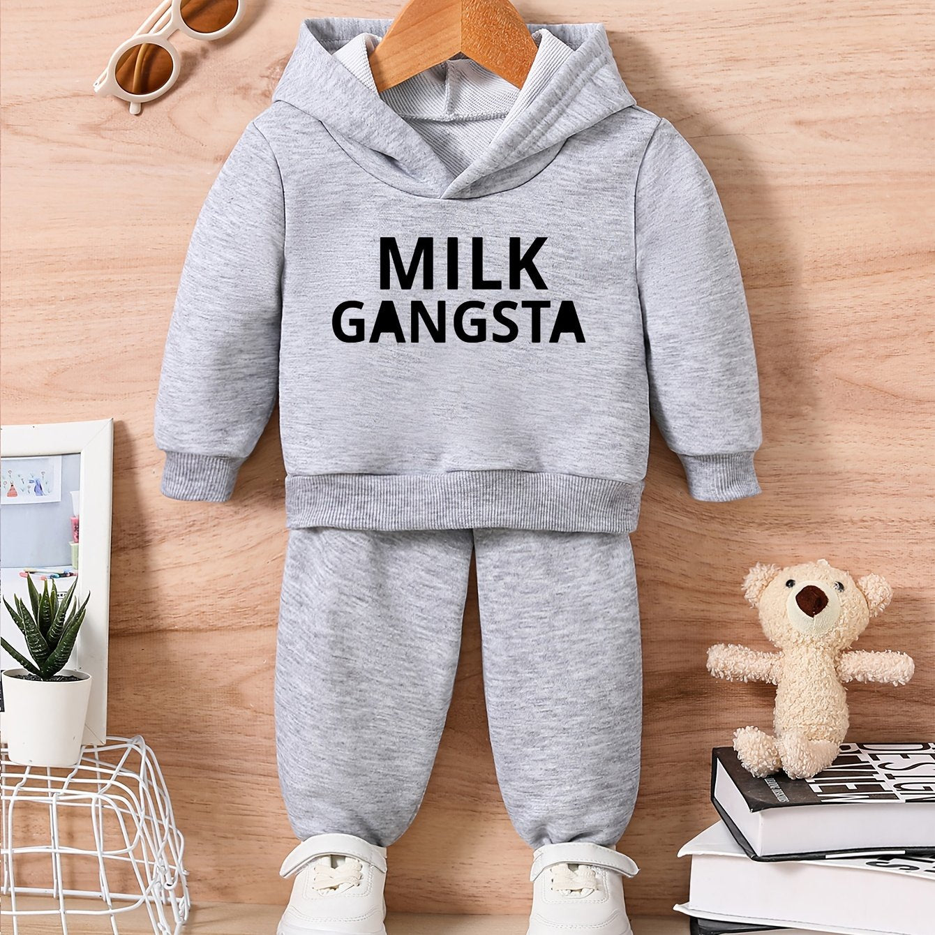 Inf Baby Sweatshirt & Trousers Set MILK GANSTER 2pcs Outfit