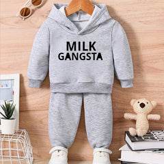Inf Baby Sweatshirt & Trousers Set MILK GANSTER 2pcs Outfit