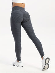 Honeycomb Jacquard Yoga Sports Pants Butt Lifting Slimming Leggings