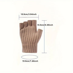 Fingerless Knitted Gloves Winter Coldproof Gloves For Writing Texting