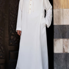 Men's Button Muslim Islamic Kaftan Arab Loose Long Sleejsons Vintage