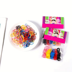 70 Colorful Elastic Hair Bands for Girls
