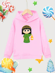 Girl Lantern Print Hooded Sweatshirt