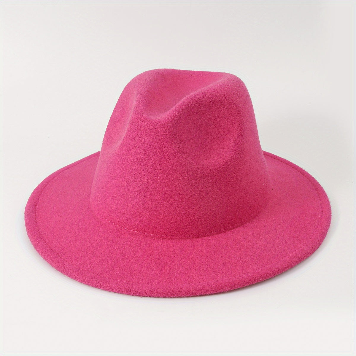 Y2K Wide Brim Jazz Hat Candy Fedora Cap Cowboy Cowgirl Felt Hats