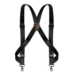 Men's Side Clip Suspenders Bronze Hook Buckle Elastic Casual Suspender