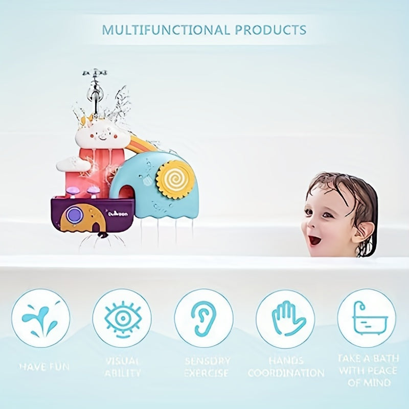 Fun Baby Bath Waterfall Toy Set with Suction Cup Toys